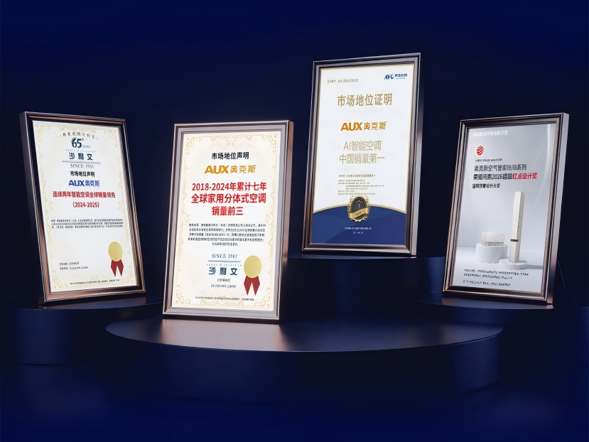 AUX air conditioner market leadership and product awards