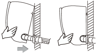 Demonstration of wall-mounted air conditioner installation