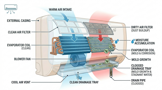 Common Air Conditioner Odors and Related Components